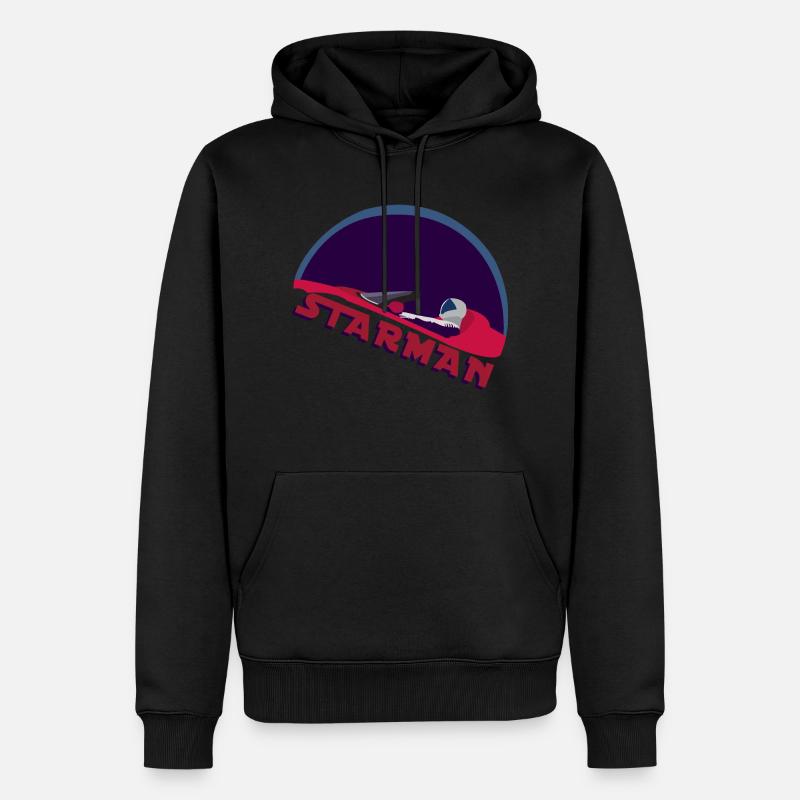 Starman dans l’espace - Sweat à capuche Premium bio Homme - noir