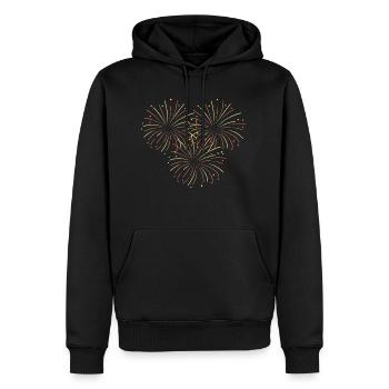 Celebration, Feuerwerk, feiern, party, tanzen - Männer Premium Bio Hoodie - Schwarz - Vorne - Nico (187cm)