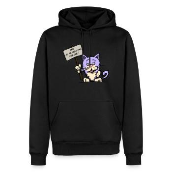 Moi , je ne suis pas pressé ! - Sweat à capuche Premium bio Homme - noir - Devant - Nico (187cm)