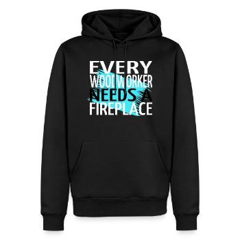 carpentry funny apprentice tree feller - Männer Premium Bio Hoodie - Schwarz - Vorne - Nico (187cm)