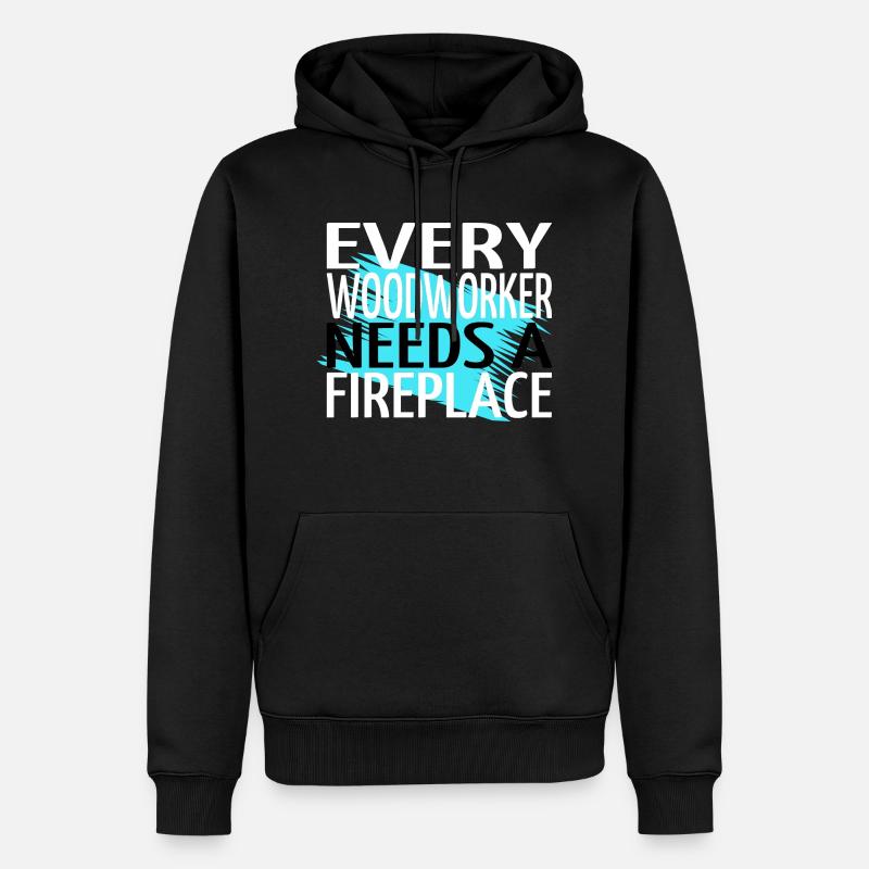 carpentry funny apprentice tree feller - Männer Premium Bio Hoodie - Schwarz