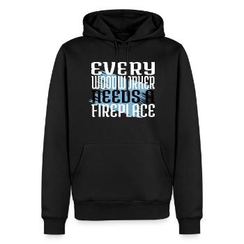 aaron charpentier tshirts blagues - Sweat à capuche Premium bio Homme - noir - Devant - Nico (187cm)
