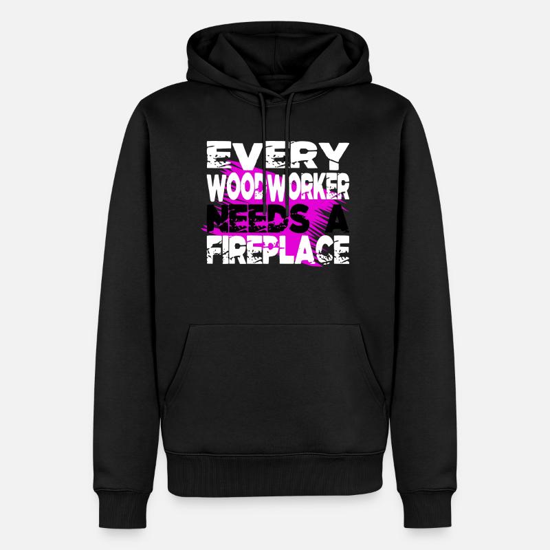 construction carpenter - Männer Premium Bio Hoodie - Schwarz
