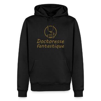 Tshirt femme Doctoresse fantastique - Sweat à capuche Premium bio Homme - noir - Devant - Nico (187cm)