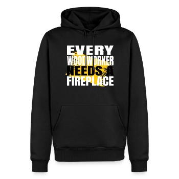 jokes carpenter hoodies and sweatshirts - Männer Premium Bio Hoodie - Schwarz - Vorne - Nico (187cm)