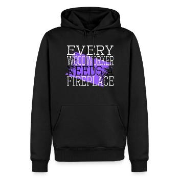 construction carpenter tree feller chop wood - Männer Premium Bio Hoodie - Schwarz - Vorne - Nico (187cm)