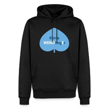 KlimaWENDlingEr - Männer Premium Bio Hoodie - Schwarz - Vorne - Nico (187cm)