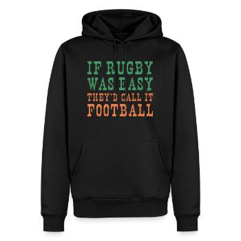 Rugby facile Ils l’appelleraient Football Irlande Rugby - Sweat à capuche Premium bio Homme - noir - Devant - Nico (187cm)