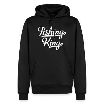 Angling - Men’s Premium Organic Hoodie - black - Front - Nico (187cm)