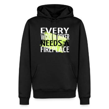 charpentier chemises pour bébés et tout-petits cadeau d’anniversaire - Sweat à capuche Premium bio Homme - noir - Devant - Nico (187cm)