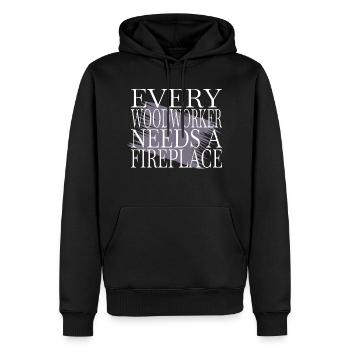 dad forestry union carpenter hobbyists forest work - Männer Premium Bio Hoodie - Schwarz - Vorne - Nico (187cm)