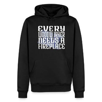 idée cadeau plombier blagues papa john charpentier - Sweat à capuche Premium bio Homme - noir - Devant - Nico (187cm)