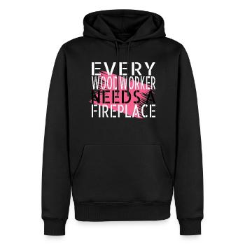 coupe-idée cadeau arboriculteur - Sweat à capuche Premium bio Homme - noir - Devant - Nico (187cm)