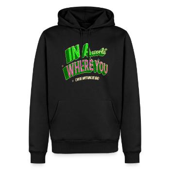 go vegan food veggie veganism happy birthday humor - Männer Premium Bio Hoodie - Schwarz - Vorne - Nico (187cm)
