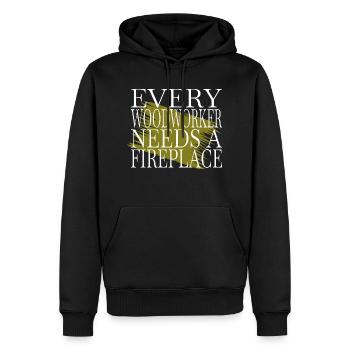 sabrina charpentier tshirts funshirt - Sweat à capuche Premium bio Homme - noir - Devant - Nico (187cm)