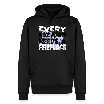 syndicat charpentier les charpentiers bijoux cadeaux d’anniversaire - Sweat à capuche Premium bio Homme - noir - Devant - Nico (187cm)