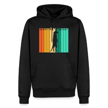 Erdmännchen - Männer Premium Bio Hoodie - Schwarz - Vorne - Nico (187cm)
