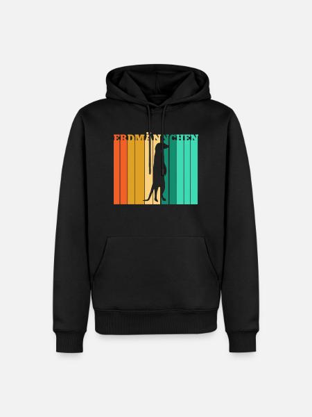 Erdmännchen - Männer Premium Bio Hoodie - Schwarz