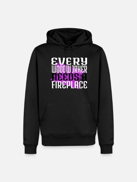 carpenter funny tshirts statement lumber - Männer Premium Bio Hoodie - Schwarz