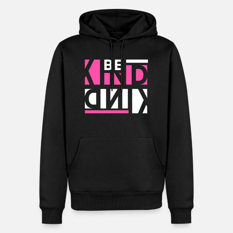 Sei nett - Männer Premium Bio Hoodie - Schwarz