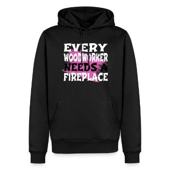 sayings jackhammer gift idea present idea - Männer Premium Bio Hoodie - Schwarz - Vorne - Nico (187cm)
