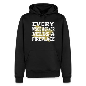 jackhammer chainsaw tools birthday present idea - Männer Premium Bio Hoodie - Schwarz - Vorne - Nico (187cm)