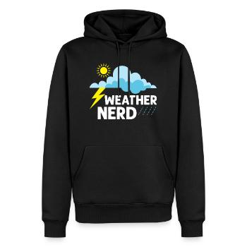 Weather Nerd Meteorology Meteorologist - Men’s Premium Organic Hoodie - black - Front - Nico (187cm)