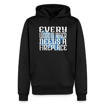 birthday present idea carpenter saw dad fun gift - Männer Premium Bio Hoodie - Schwarz - Vorne - Nico (187cm)