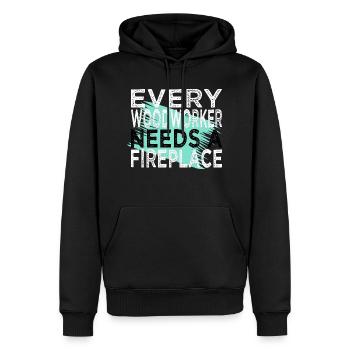 Arboriculteur d’abatteur d’arbres - Sweat à capuche Premium bio Homme - noir - Devant - Nico (187cm)