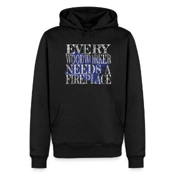 funny sayings woodcutter quote lumber - Männer Premium Bio Hoodie - Schwarz - Vorne - Nico (187cm)