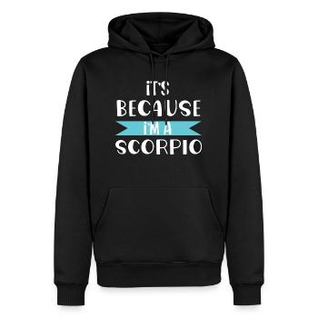 Scorpio horoscope zodiac sign astrology women men - Sweat à capuche Premium bio Homme - noir - Devant - Nico (187cm)