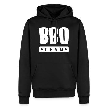 Bbq Team - Männer Premium Bio Hoodie - Schwarz - Vorne - Nico (187cm)