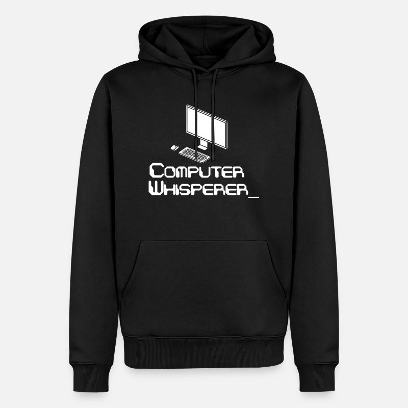Logiciel de codage Computer Whisperer - Sweat à capuche Premium bio Homme - noir