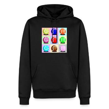 Padel - Geschenk für Padel-Spieler - Männer Premium Bio Hoodie - Schwarz - Vorne - Nico (187cm)