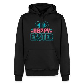 Happy Easter - Männer Premium Bio Hoodie - Schwarz - Vorne - Nico (187cm)