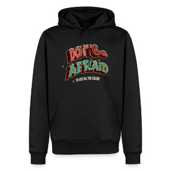 femmes colorées gay activiste tshirts 30 ans - Sweat à capuche Premium bio Homme - noir - Devant - Nico (187cm)