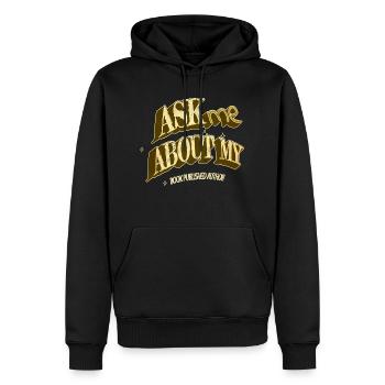 blog present fun blogger editor authors - Männer Premium Bio Hoodie - Schwarz - Vorne - Nico (187cm)