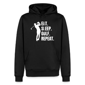 Golfeurs Golf Golf Club Parcours de golf - Sweat à capuche Premium bio Homme - noir - Devant - Nico (187cm)