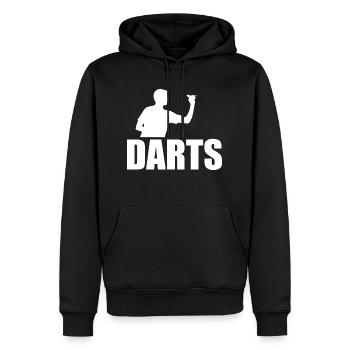 Darts Sports Fun - Men’s Premium Organic Hoodie - black - Front - Nico (187cm)