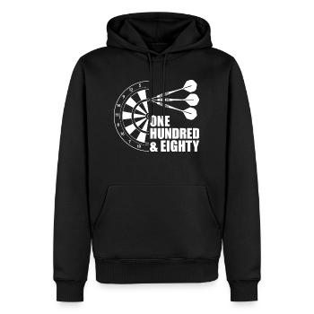 Darts Sports Fun - Men’s Premium Organic Hoodie - black - Front - Nico (187cm)