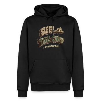 Drôles de citations Chapeau de chef sous-chef Chefpropriétaire Dictons - Sweat à capuche Premium bio Homme - noir - Devant - Nico (187cm)