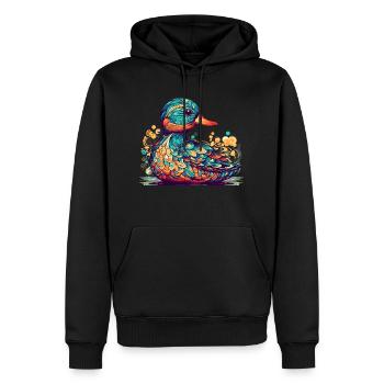 Ein schönes Entlein oder ist es doch ein Erpel? - Männer Premium Bio Hoodie - Schwarz - Vorne - Nico (187cm)