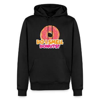 Donuts - Männer Premium Bio Hoodie - Schwarz - Vorne - Nico (187cm)