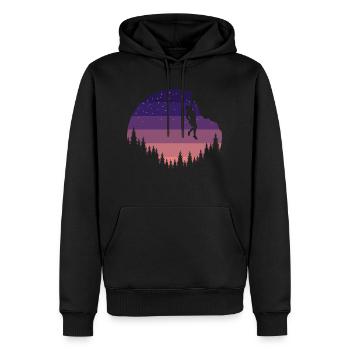 Klettern Klettern auf einem Felsen - Männer Premium Bio Hoodie - Schwarz - Vorne - Nico (187cm)