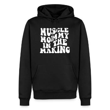 spreadshirtdesign 14 - Männer Premium Bio Hoodie - Schwarz - Vorne - Nico (187cm)