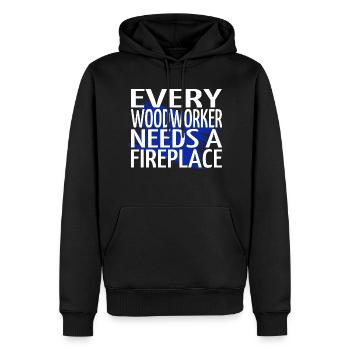 charpentier plombier hommes un charpentier prière t-shirts - Sweat à capuche Premium bio Homme - noir - Devant - Nico (187cm)
