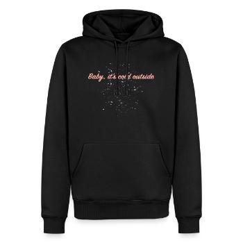 Baby, it's cold outside - Männer Premium Bio Hoodie - Schwarz - Vorne - Nico (187cm)