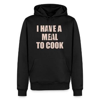 i have a meal to cook design für Kochfans - Männer Premium Bio Hoodie - Schwarz - Vorne - Nico (187cm)