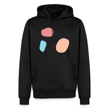 Conception abstraite - Sweat à capuche Premium bio Homme - noir - Devant - Nico (187cm)