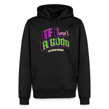 electrician beer electricity gift electric shock - Männer Premium Bio Hoodie - Schwarz - Vorne - Nico (187cm)